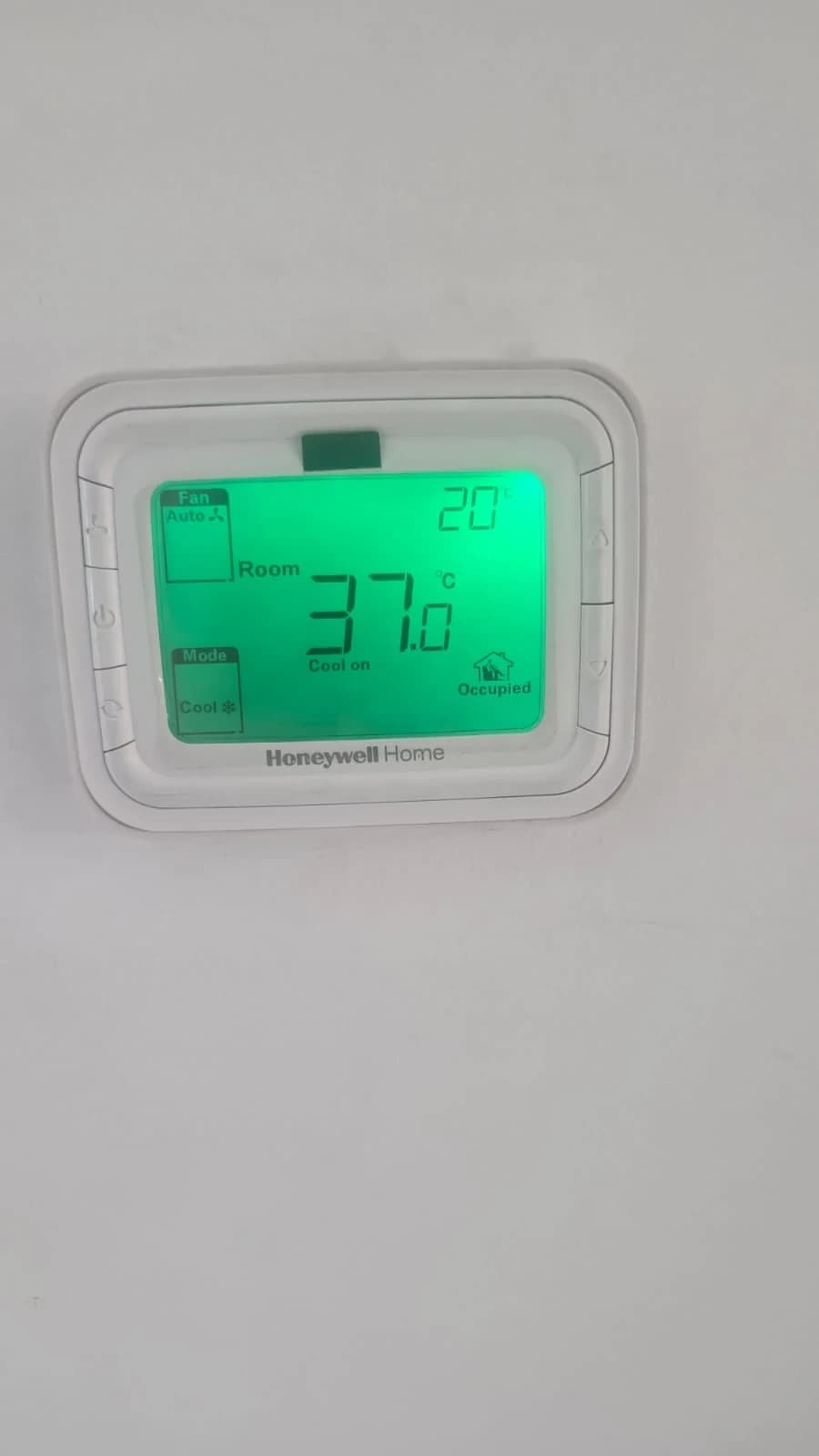 Wall-mounted AC thermostat display